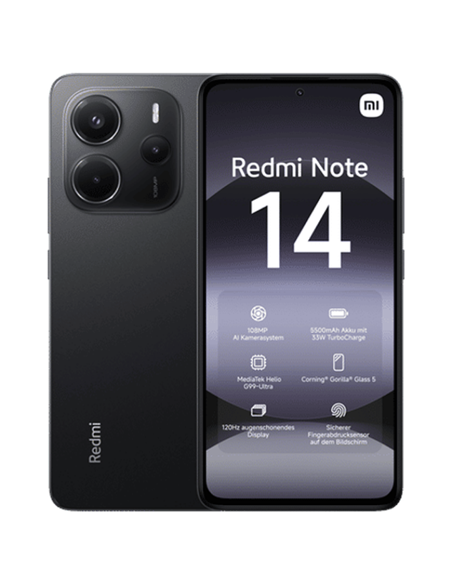 Смартфон Xiaomi Redmi Note 14 4G, 8Гб/256Гб, Чёрный