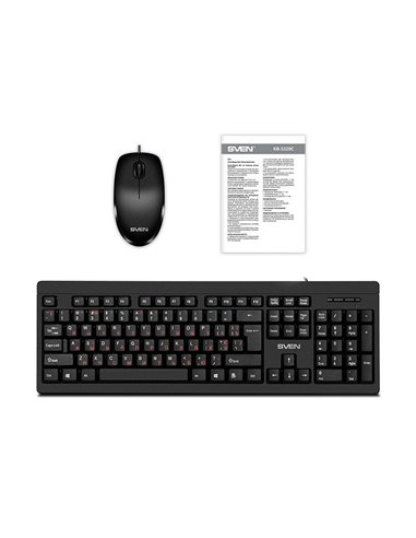 Set Tastatură + Mouse SVEN KB-S320C, Cu fir, Negru