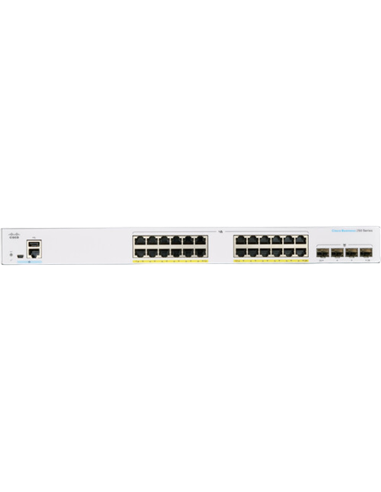 Сетевой коммутатор Cisco CBS250-24FP-4G, 24x 10/100/1000 Мбит/с