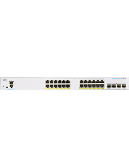 Сетевой коммутатор Cisco CBS250-24FP-4G, 24x 10/100/1000 Мбит/с