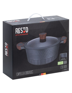 Кастрюля RESTO 93505, 6.6л, 28см, Чёрный 2