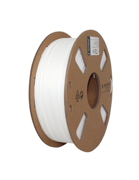 Нить для 3D-принтера Gembird 3DP-PLA+1.75-02-W, PLA+, Белый, 1.75 мм, 1кг