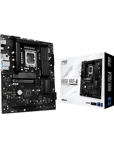 Placă de bază ASRock B860 Pro-A, LGA1851, Intel B860, ATX