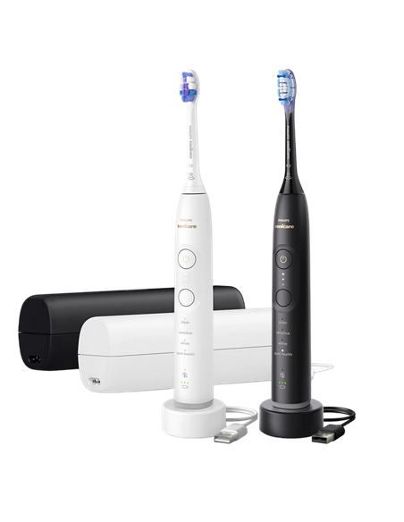 Periuța de dinți electrică sonică Philips HX7429/02, Alb | Negru