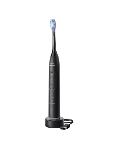 Periuța de dinți electrică sonică Philips HX7429/02, Alb | Negru