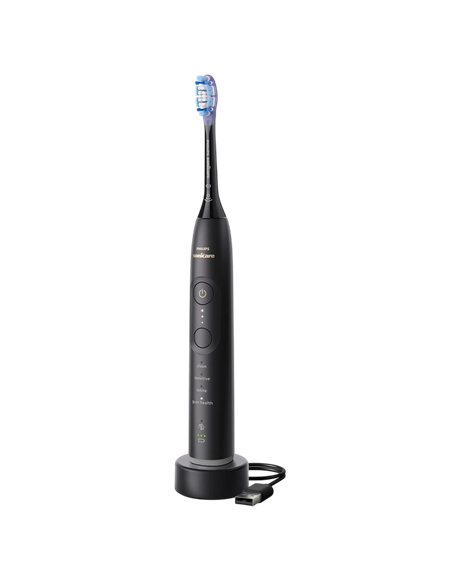 Periuța de dinți electrică sonică Philips HX7429/02, Alb | Negru