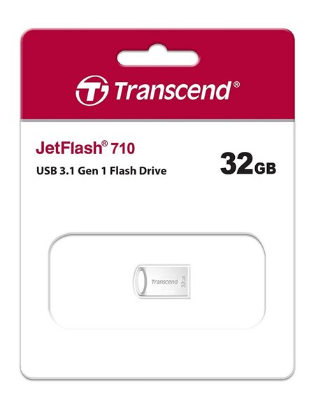 Memorie USB Transcend JetFlash 710, 32GB, Argintiu