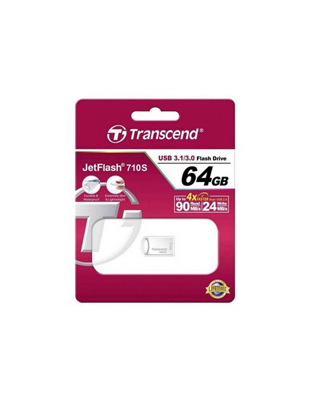 Memorie USB Transcend JetFlash 710, 64GB, Argintiu