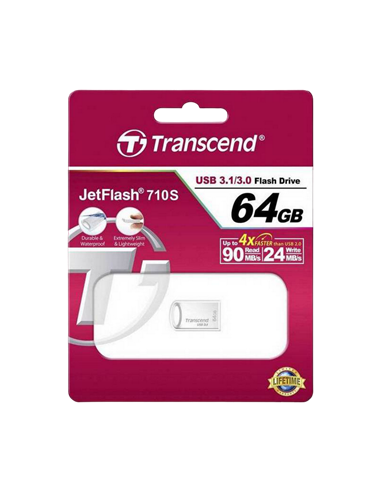 Memorie USB Transcend JetFlash 710, 64GB, Argintiu
