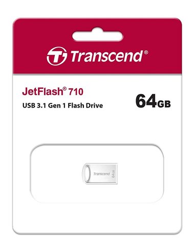 Memorie USB Transcend JetFlash 710, 64GB, Argintiu