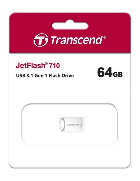 Memorie USB Transcend JetFlash 710, 64GB, Argintiu