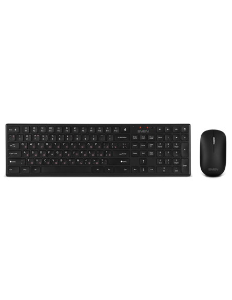 Set Tastatură + Mouse SVEN KB-C2550W, Fără fir, Negru