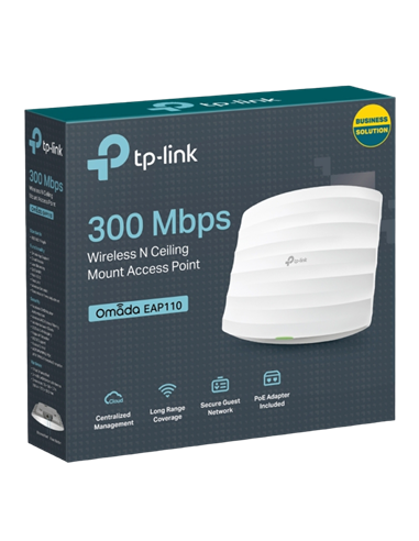 Беспроводная точка доступа TP-LINK EAP110, 300 Мбит/с, Белый