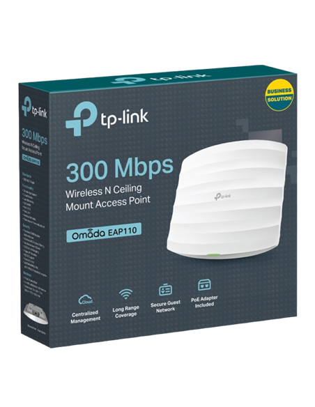 Беспроводная точка доступа TP-LINK EAP110, 300 Мбит/с, Белый