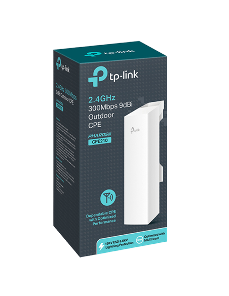 Наружная точка доступа TP-LINK CPE210, 300 Мбит/с, Белый