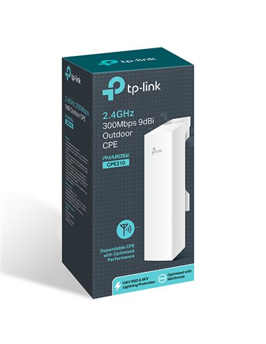 Наружная точка доступа TP-LINK CPE210, 300 Мбит/с, Белый