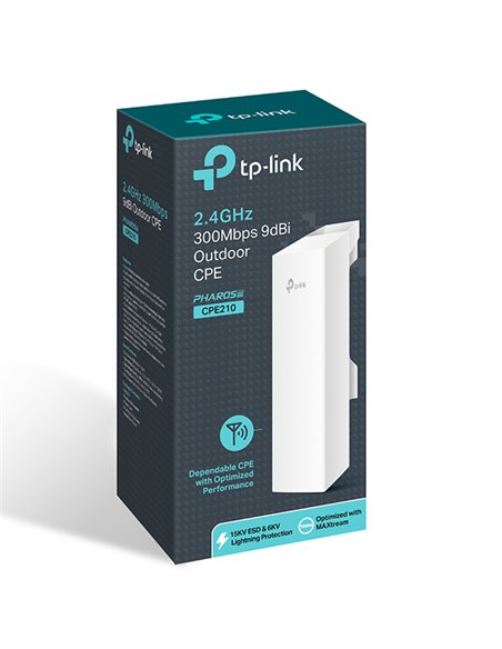 Наружная точка доступа TP-LINK CPE210, 300 Мбит/с, Белый