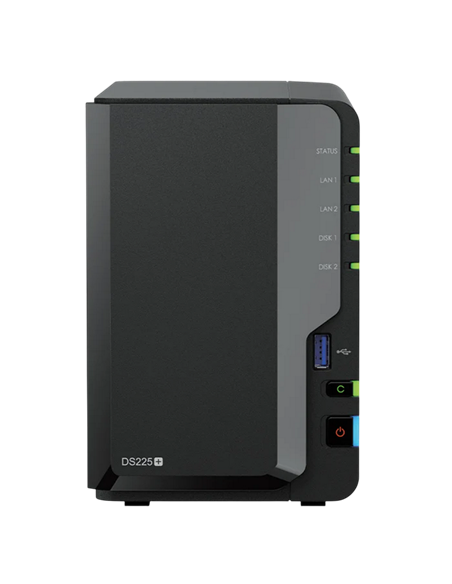Сетевое хранилище SYNOLOGY DS225+, Черный