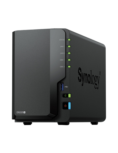 Сетевое хранилище SYNOLOGY DS225+, Черный