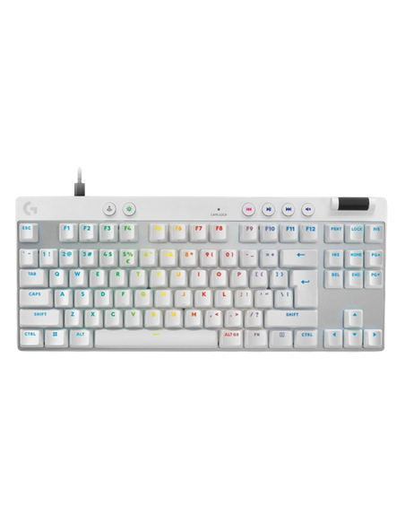 Tastatură Logitech G Pro X TKL Rapid, Cu fir, Alb