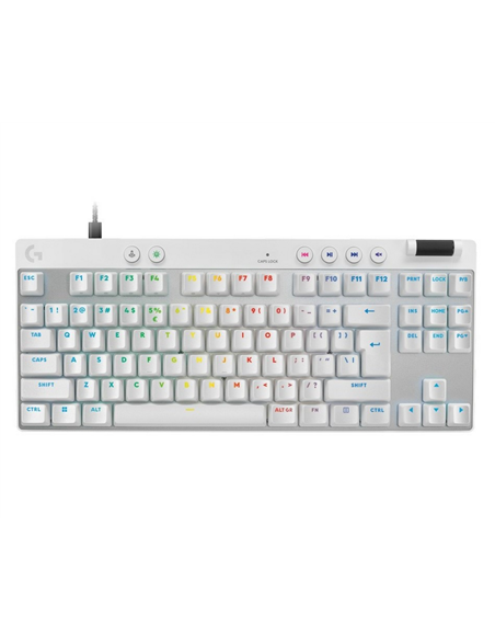 Клавиатура Logitech G Pro X TKL Rapid, Проводное, Белый