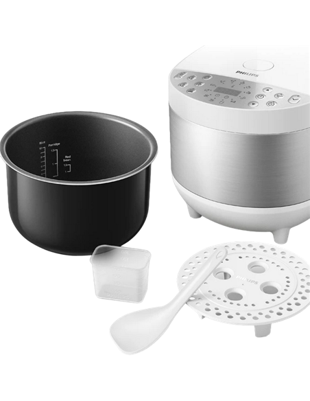 Мультиварка Philips HD4713/40, Белый | Серебристый