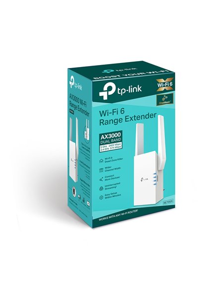 Усилитель Wi‑Fi сигнала TP-LINK RE705X, 574 Мбит/с, 2402 Мбит/с, Белый