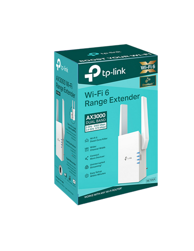 Amplificator de semnal Wi‑Fi TP-LINK RE705X, 574 Mbps, 2402 Mbps, Alb