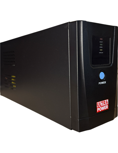 UPS  Ultra Power  UPS650ME 650VA//360W (3 steps of AVR, CPU controlled) LED Indicators, 2*Schuko sockets, metal case