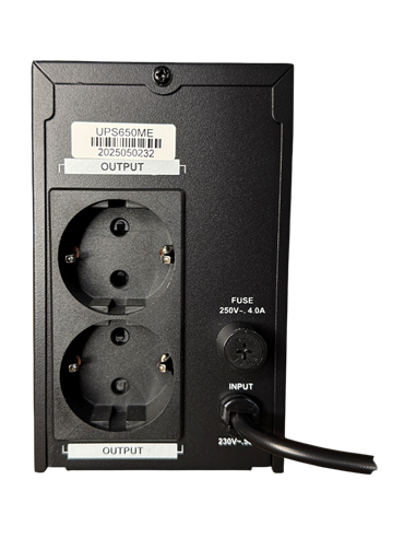 UPS  Ultra Power  UPS650ME 650VA//360W (3 steps of AVR, CPU controlled) LED Indicators, 2*Schuko sockets, metal case