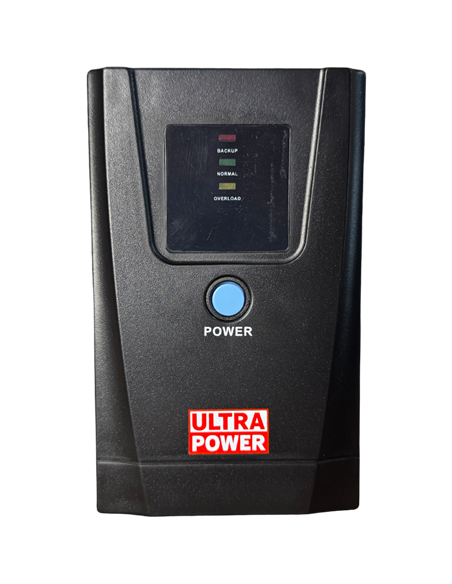 UPS  Ultra Power  650VA//360W (3 steps of AVR, CPU controlled) LED Indicators, metal case