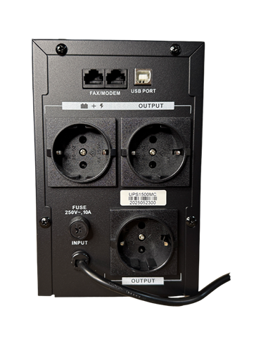 UPS  Ultra Power 1500VA/900W (3 steps of AVR, CPU controlled, USB) metal case, LCD display