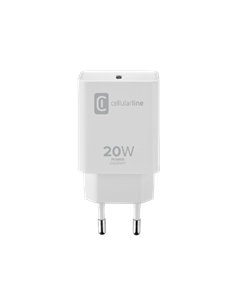 Зарядное устройство Cellularline USB-C Charger 20W, 20Вт, Белый