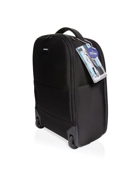 Rucsac de călătorie Bobby Trolley, 17", Poliuretan, Negru
