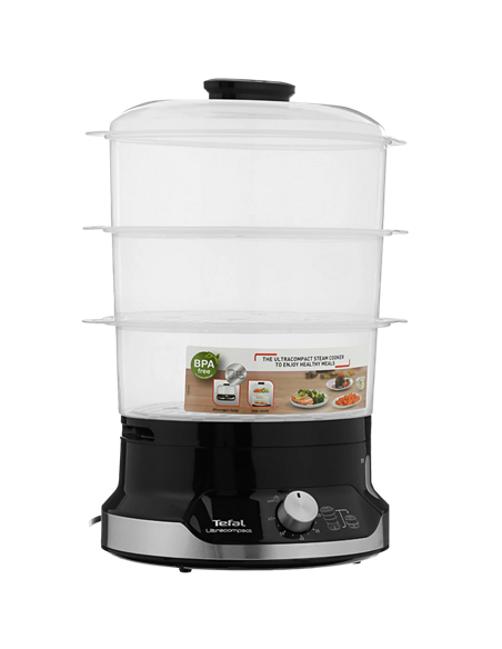 Aparat de gătit cu aburi Tefal VC204810, Negru
