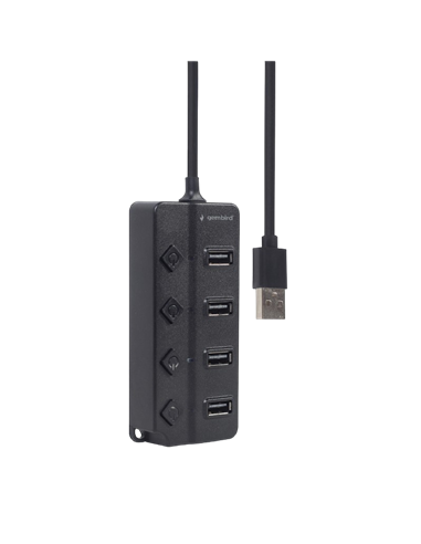 USB-концентратор Gembird UHB-U2P4P-01, Чёрный