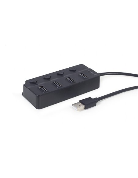 USB-концентратор Gembird UHB-U2P4P-01, Чёрный