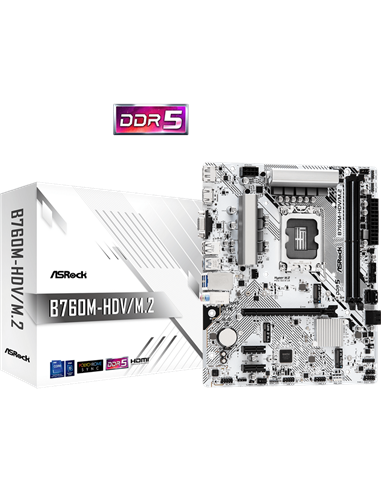 Placă de bază ASRock B760M-HDV/M.2, LGA1700, Intel B760, Micro-ATX