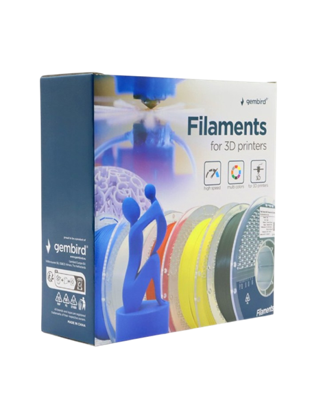 Filament pentru imprimantă 3D Gembird 3DP-ABS1.75HY-01-B, ABS, Albastru, 1.75 mm, 1kg