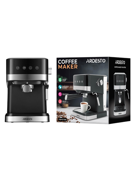 Кофеварка рожковая Ardesto YCM-E1700, 1050Вт, Черный