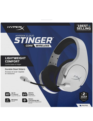 Căști gaming HyperX Cloud Stinger Core PS4, Fără fir, Alb