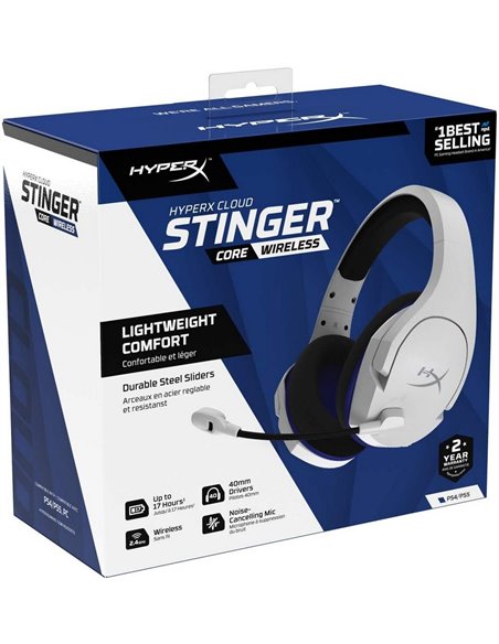 Căști gaming HyperX Cloud Stinger Core PS4, Fără fir, Alb