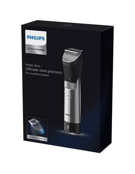 Trimmer pentru bărbați Philips BT9810/15, Argintiu/Negru