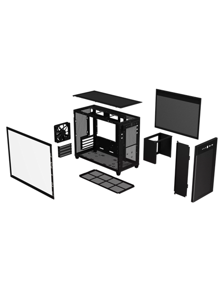 Carcasă PC ASUS Prime AP201 Tempered Glass Edition, Mini-Tower, Negru