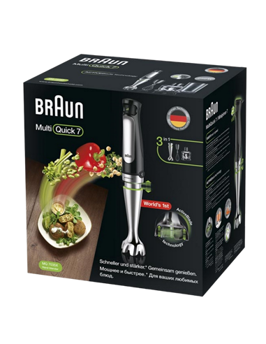 Погружной блендер BRAUN MQ7035X, Чёрный | Серебристый