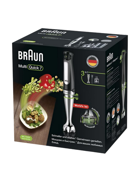 Blender de mână BRAUN MQ7035X, Negru | Argintiu