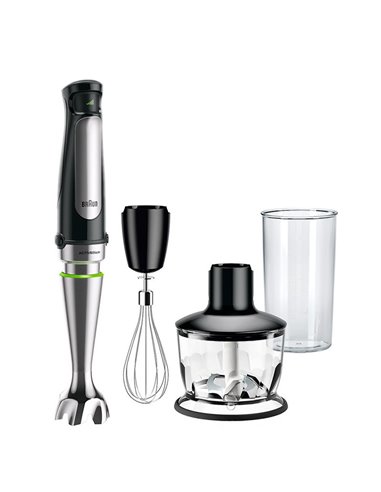 Blender de mână BRAUN MQ7035X, Negru | Argintiu