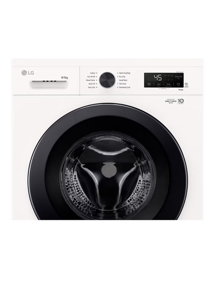 Стирально-сушильная машина LG W4X1085NWK, 8кг, Белый