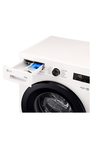 Стирально-сушильная машина LG W4X1085NWK, 8кг, Белый