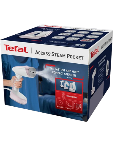 Ручной отпариватель Tefal DT3050E1, Белый/Розовый
